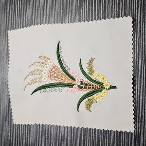 Handmade machine embroidery patch
